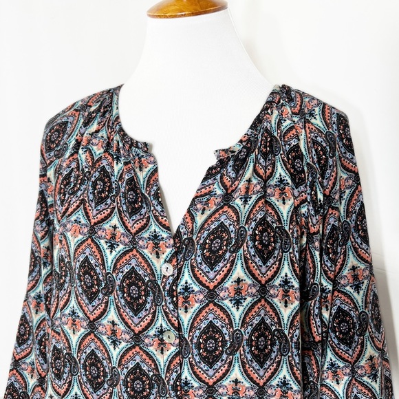 Show Me Your Mumu Mosaic Paisley High Low Peasant Top - Picture 3 of 11